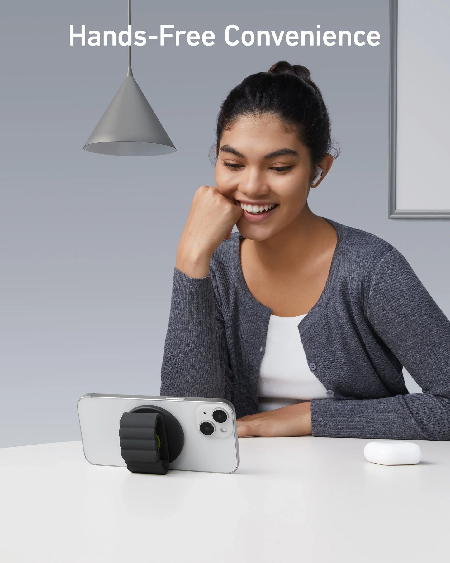 ANKER 620 MAGGO PHONE GRIP BLACK - ستاند مغناطيسي قابل للطي متعدد الاستخدامات من انكر