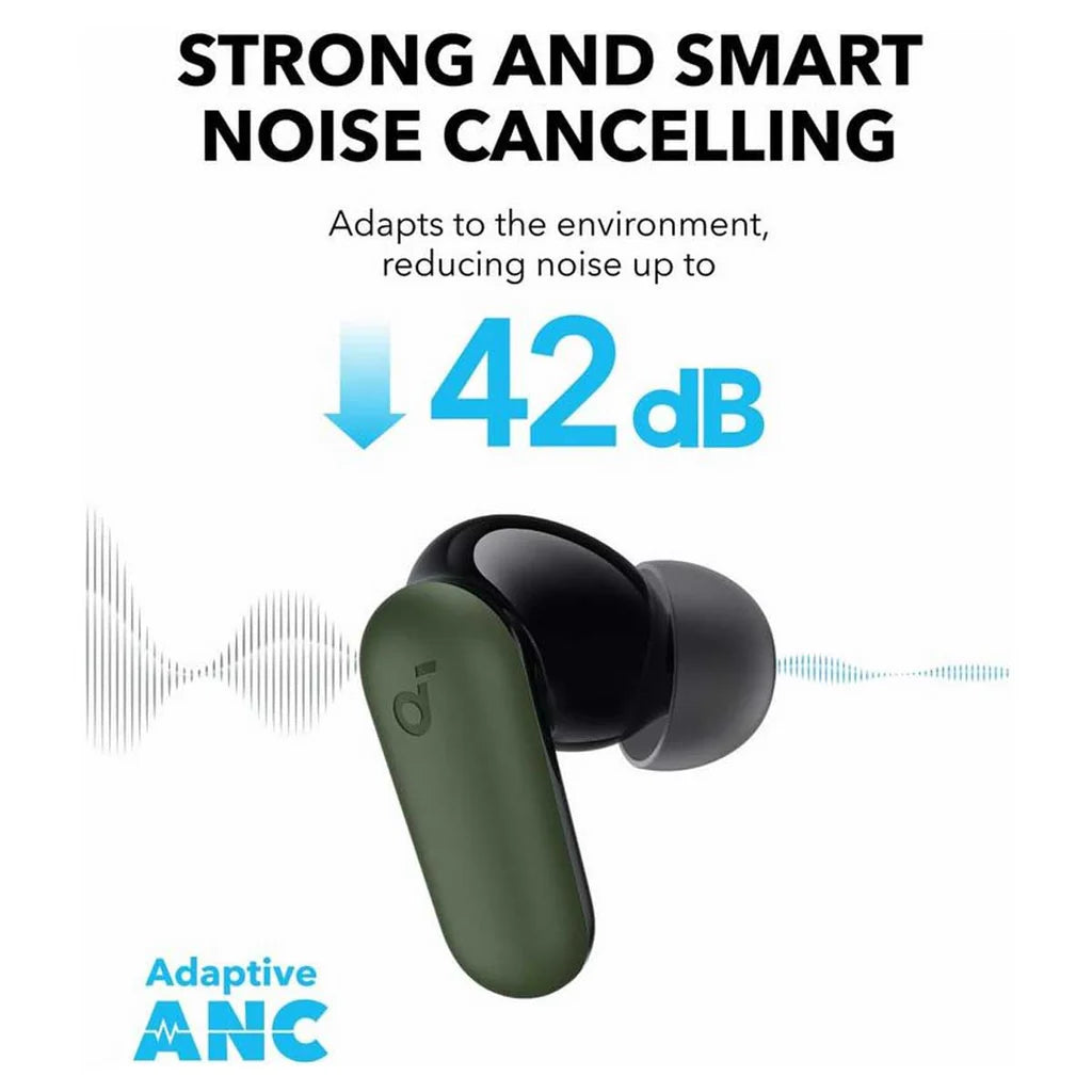 Anker Soundcore R50i NC TWS GREEN - سماعات بلوتوث مع ستاند من انكر اخضر