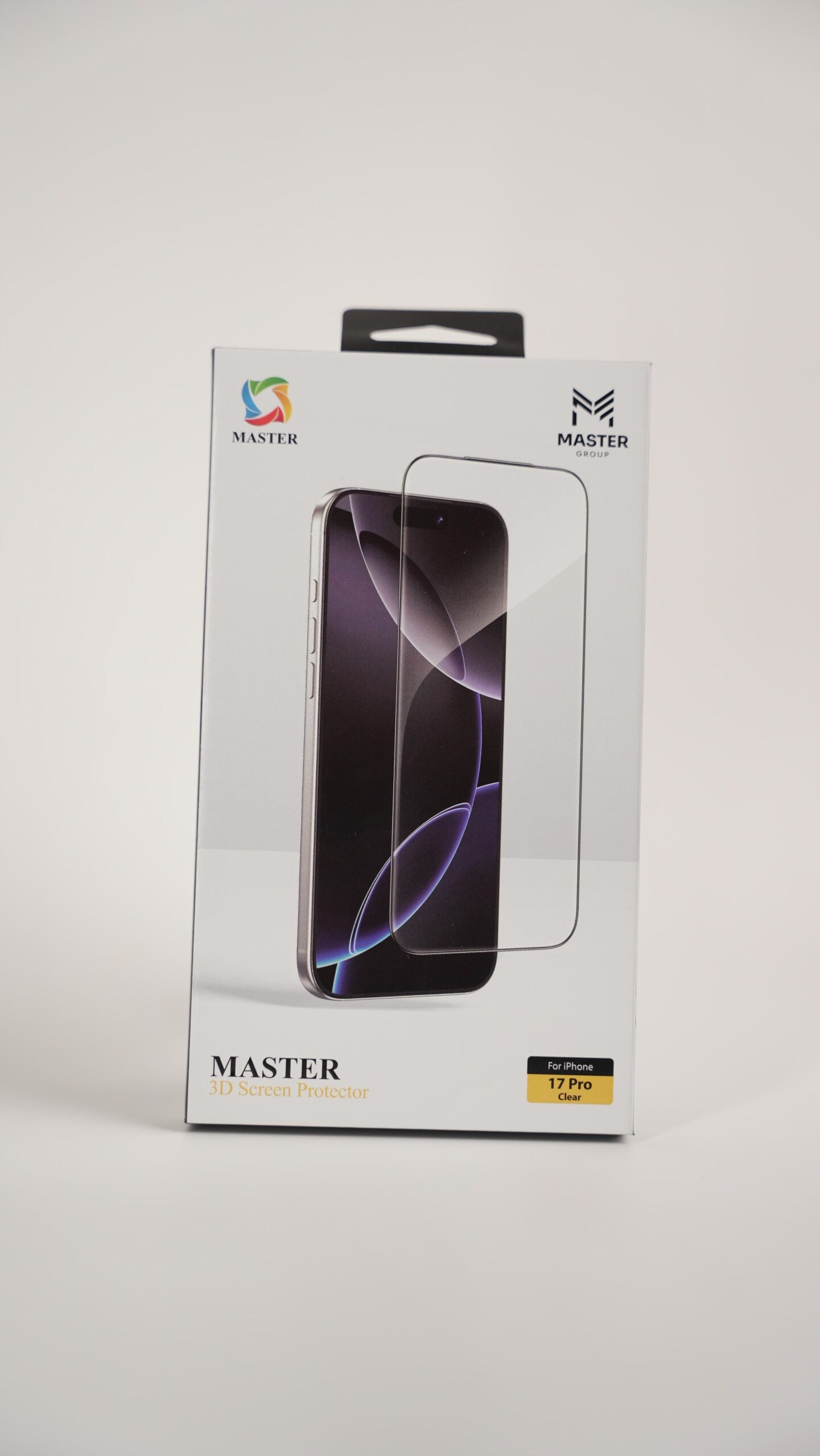 Master 3D Screen Protector Clear for iPhone 17 Pro - لاصق شاشة شفاف للايفون 17 برو من ماستر