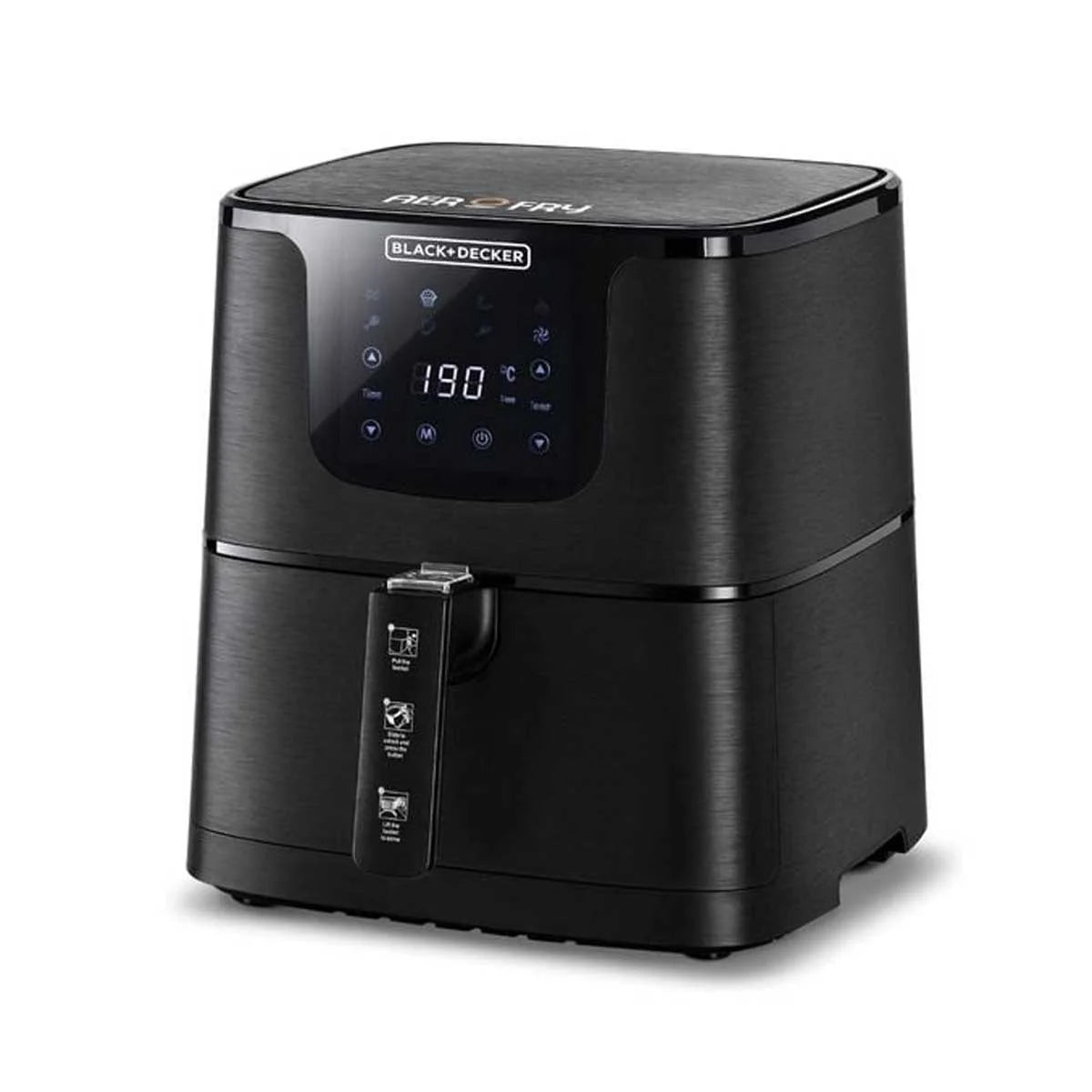 Black&Decker AF700-B5 Air Fryer 4.3L black - قلاية هوائية بسعة 4.3 لتر وبقدرة 1700 واط من بلاك اند ديكر
