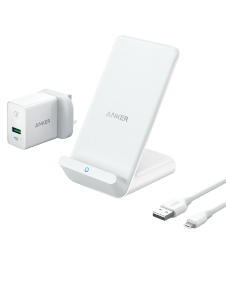 ANKER POWER WAVE 7.5 STAND - شاحن لاسلكي 7.5 واط مع ستاند من انكر