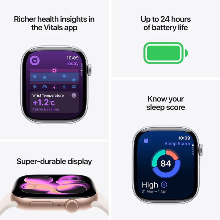APPLE WATCH SERIES 11 46MM JET BLACK M/L - ابل ووتش سيريس 11 قياس 46 ملم لون جيت بلاك - سوار M/L