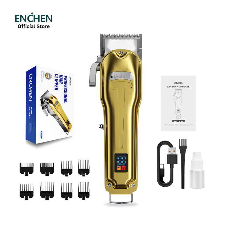 ENCHEN BOOST 3 HAIR CLIPPER METAL COVER - ماكنة حلاقة مع شاشة رقمية من انشين
