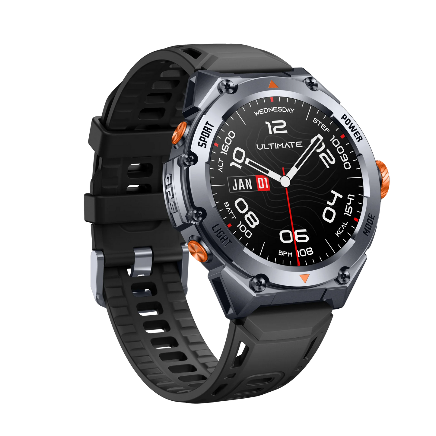 Master Watch G1 Smart Watch Black - ساعة ذكية جي 1 من ماستر اسود