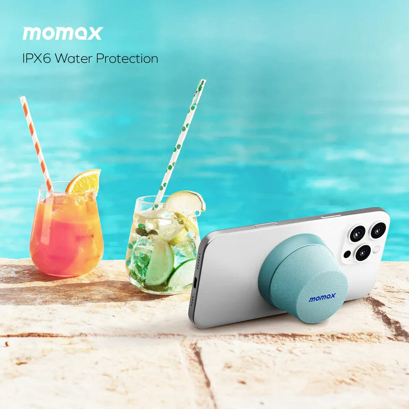 Momax Vibe Go Magnetic Wireless Speaker Blue - سبيكر لاسلكي مغناطيسي محمول 3 واط من موماكس ازرق
