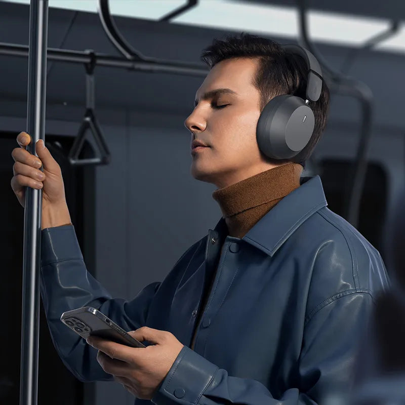 BASEUS BASS 35 MAX WIRELESS HEADPHONES TWILIGHT GREY - سماعات هيدسيت لاسلكية من باسيوس