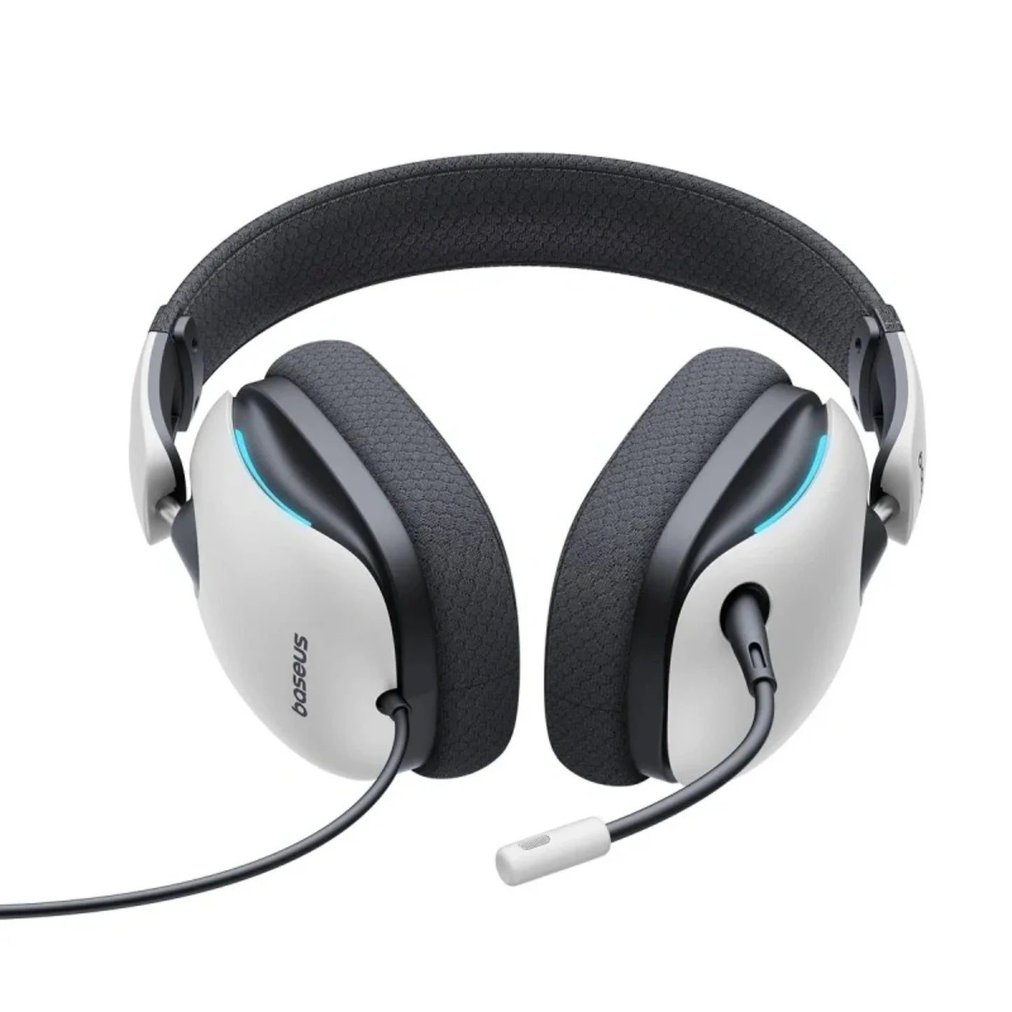 BASEUS GOPLAY 1 MAX GAMING WIRED HEADPHONES MOON WHITE - سماعات هيدسيت سلكية للالعاب من باسيوس ابيض