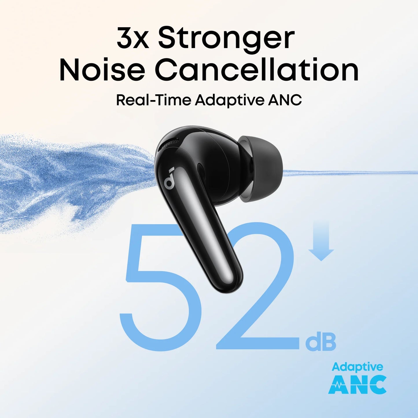 soundcore R60i NC Black - سماعات بلوتوث بتقنية الغاء الضوضاء ودعم الترجمة الفورية من انكر اسود