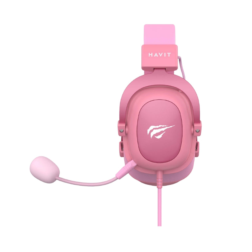 Havit H2002d Wired Gaming headphone pink - سماعات هيدسيت سلكية للالعاب من هافيت وردي