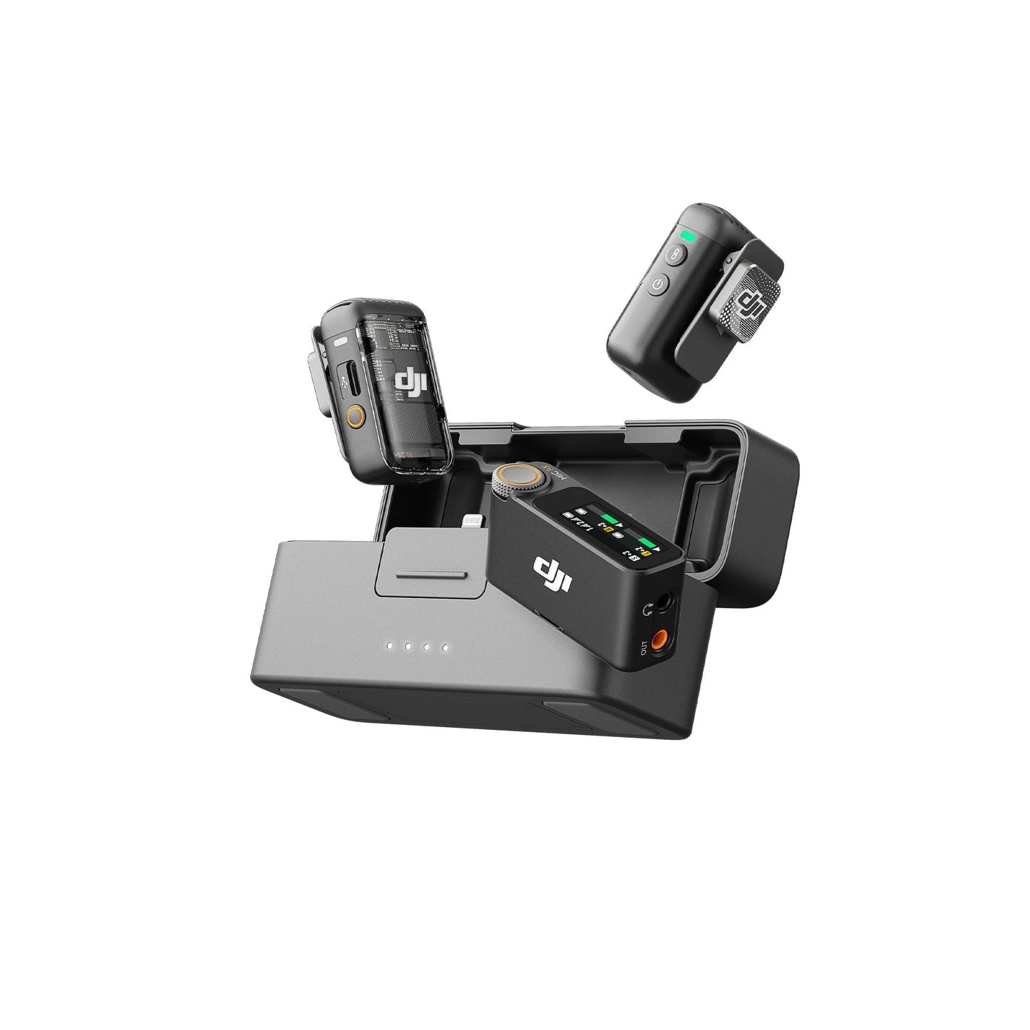 DJI MIC2 DUO - نك مايك 2 لاسلكي مع علبة شحن (2 جهاز إرسال + 1 جهاز استقبال) من دي جي اي