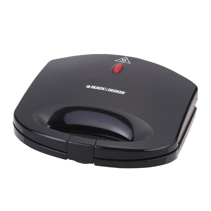 Black&Decker TS1000-B5 2Slice Fixed Plate Sandwich Maker - صانعة ساندويتشات 2 شريحة بقدرة 600 واط من بلاك اند ديكر