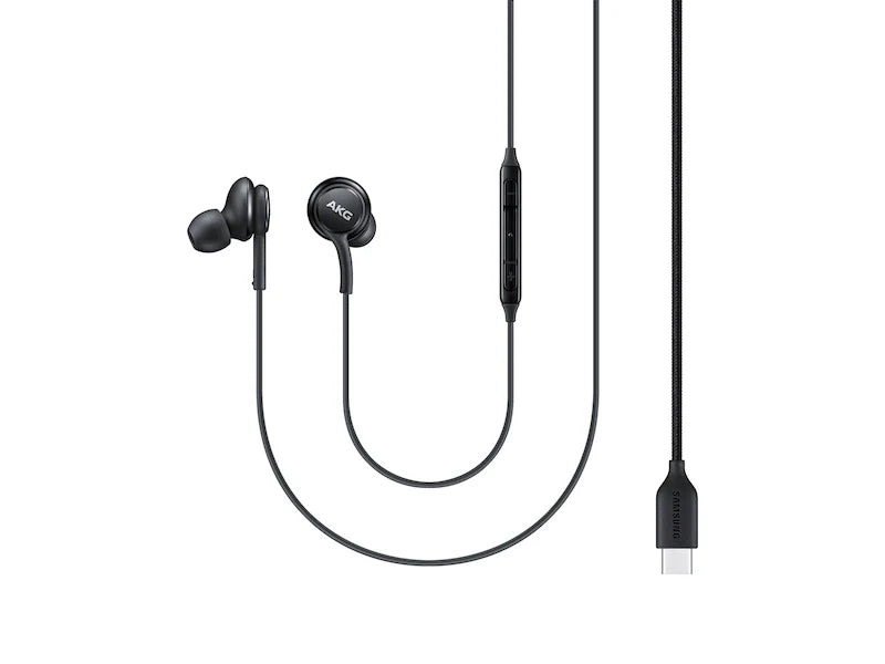 Samsung Type-C Earphones Black - سماعات تايب سي حول الرقبة من سامسونج اسود