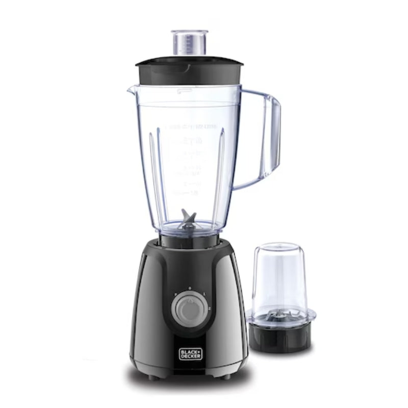 Black&Decker BX4130-B5 Blender With Grinder 400W black/gray - خلاط كهربائي 400 واط بسعة 1.5 لتر مع مطحنة من بلاك اند ديكر