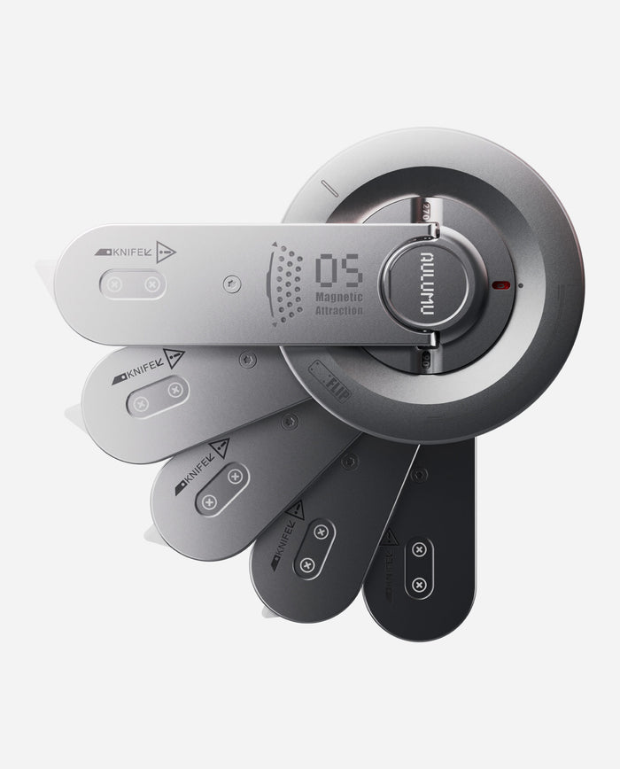 AULUMU G05 AIR 5-IN-1 MAGNETIC PHONE KICKSTAND SLIVER - ستاند ماك سيف 5 في 1 من اولومو فضي