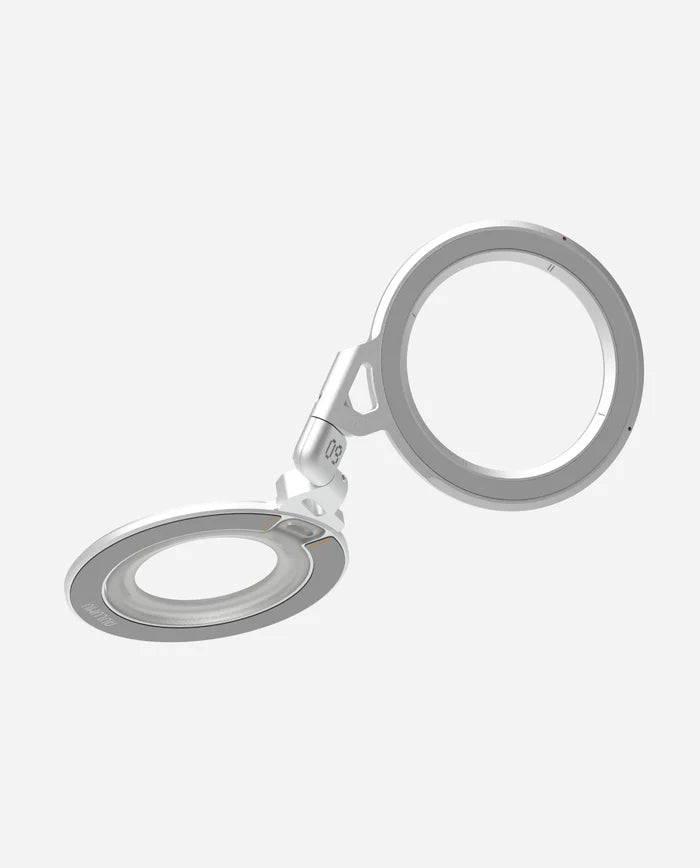 AULUMU G09 INFINITE DUAL-MAG STAND FOR PHONE SLIVER - ستاند هاتف مغناطيسي ثلاثي المحاور من اولومو فضي