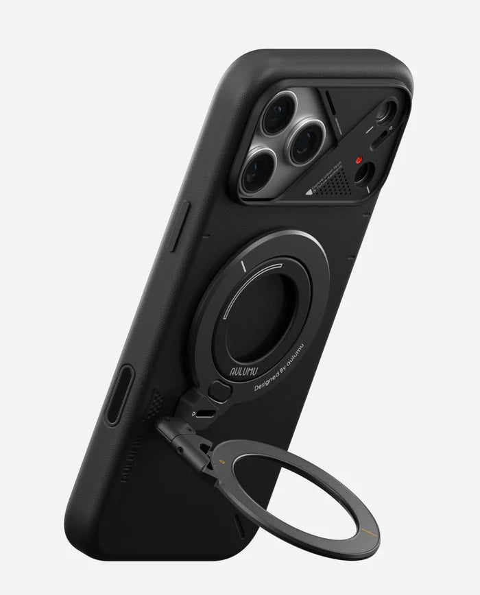 AULUMU G09 INFINITE DUAL-MAG STAND FOR PHONE BLACK - ستاند ماك سيف ثلاثي المحاور من اولومو اسود