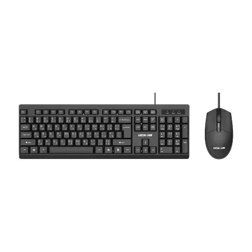 Green Lion GKM-100 Wired Keyboard and mouse - كيبورد وماوس سلكيين من كرين