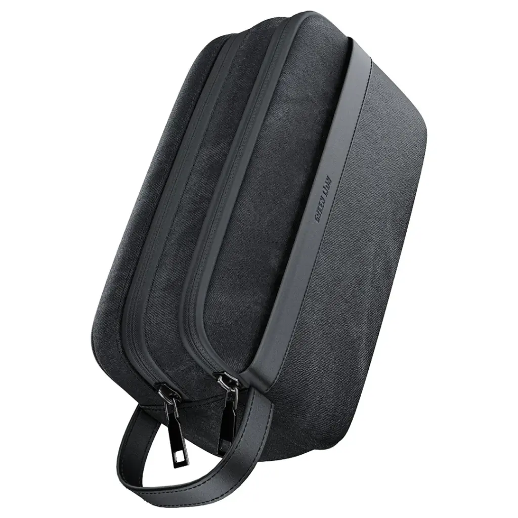 Green Lion Tirana Travel Pouch Gray - حقيبة يد جلد محمولة من كرين رمادي