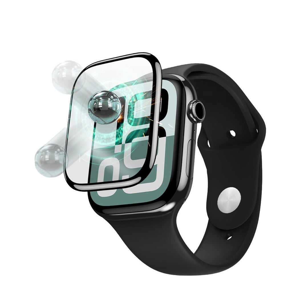 Green Lion 3D Screen Protector for Apple Watch 46mm Clear - لاصق شاشة شفاف ثلاثي الابعاد لساعة ابل 46 ملم من كرين