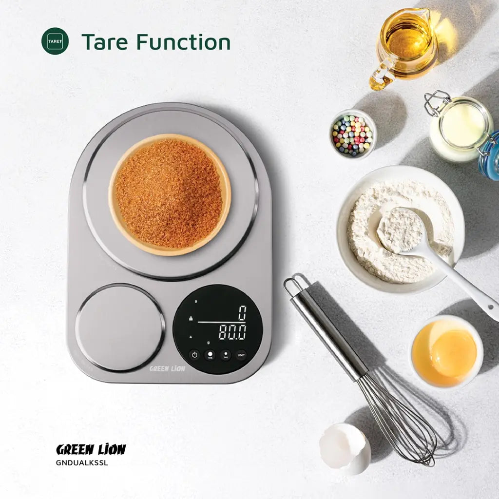 Green Lion Dual Kitchen Scale Silver - ميزان مطبخ ثنائي الاسطح من كرين فضي