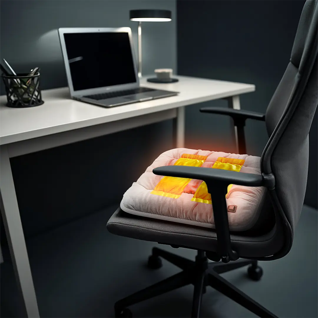 Green Lion Electric Heat Pad Heated Seat Cushion Gray - وسادة مقعد حرارية للسيارة والمنزل من كرين