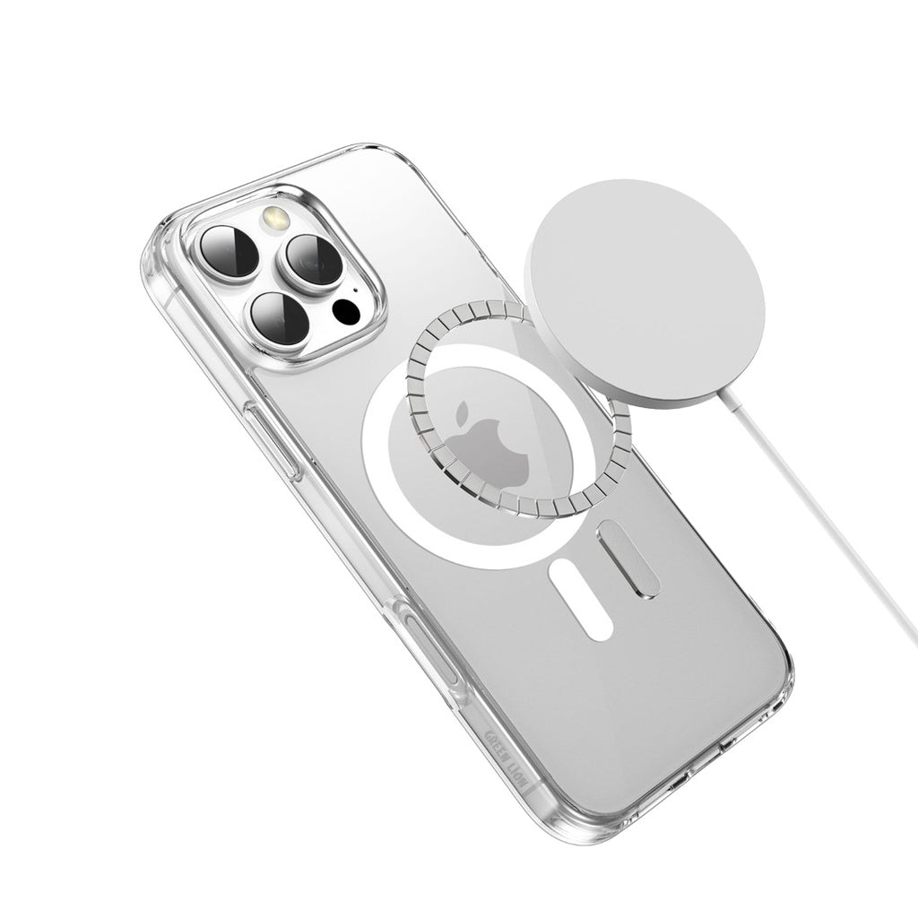 Green Lion Magsafe Crystal Clear Case iPhone 16 Pro Clear - كفر شفاف ماك سيف للايفون 16 برو من كرين