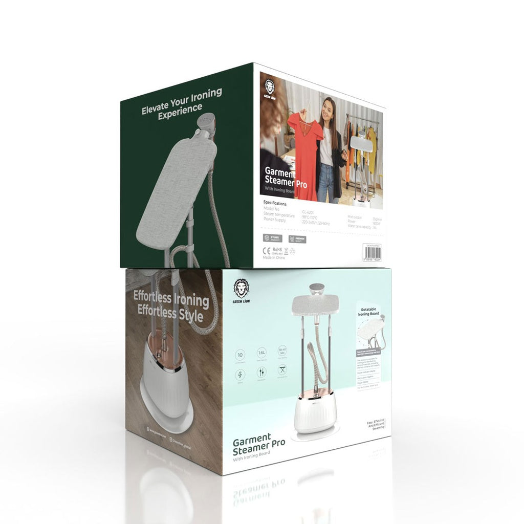 Green Lion Portable Household Garment Steamer Pro 7 Functional 1800W 1.6L - مكوى الملابس البخارية المحمولة 1800 واط 1.6 لتر من كرين