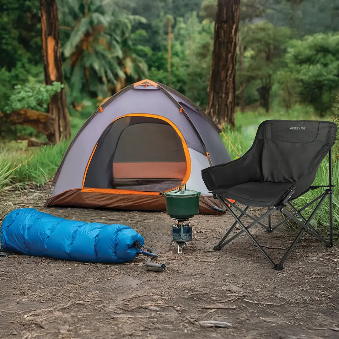 Green Lion RANGER Foldable Camping Chair Black - كرسي تخييم قابل للطي من كرين لون اسود