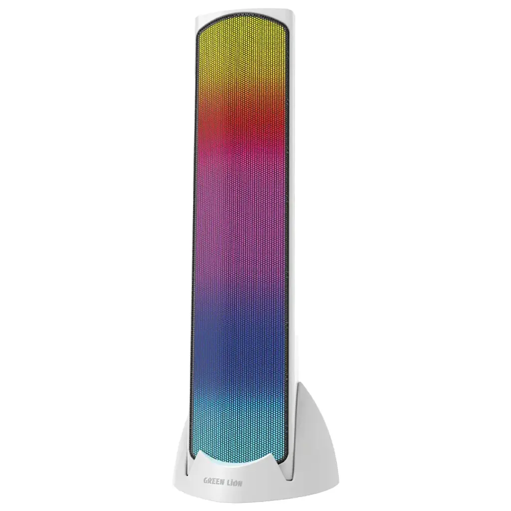 Green Lion Soundray Gaming Speakers White - سبيكر العاب باضاءة RGB وصوت قوي من كرين لون ابيض