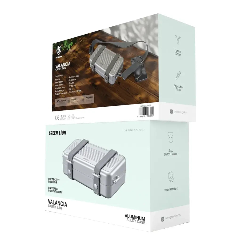 Green Lion Valancia Carry Bag Silver - حقيبة كتف محمولة من كرين فضي