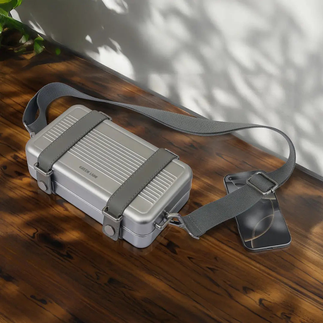 Green Lion Valancia Carry Bag Silver - حقيبة كتف محمولة من كرين فضي