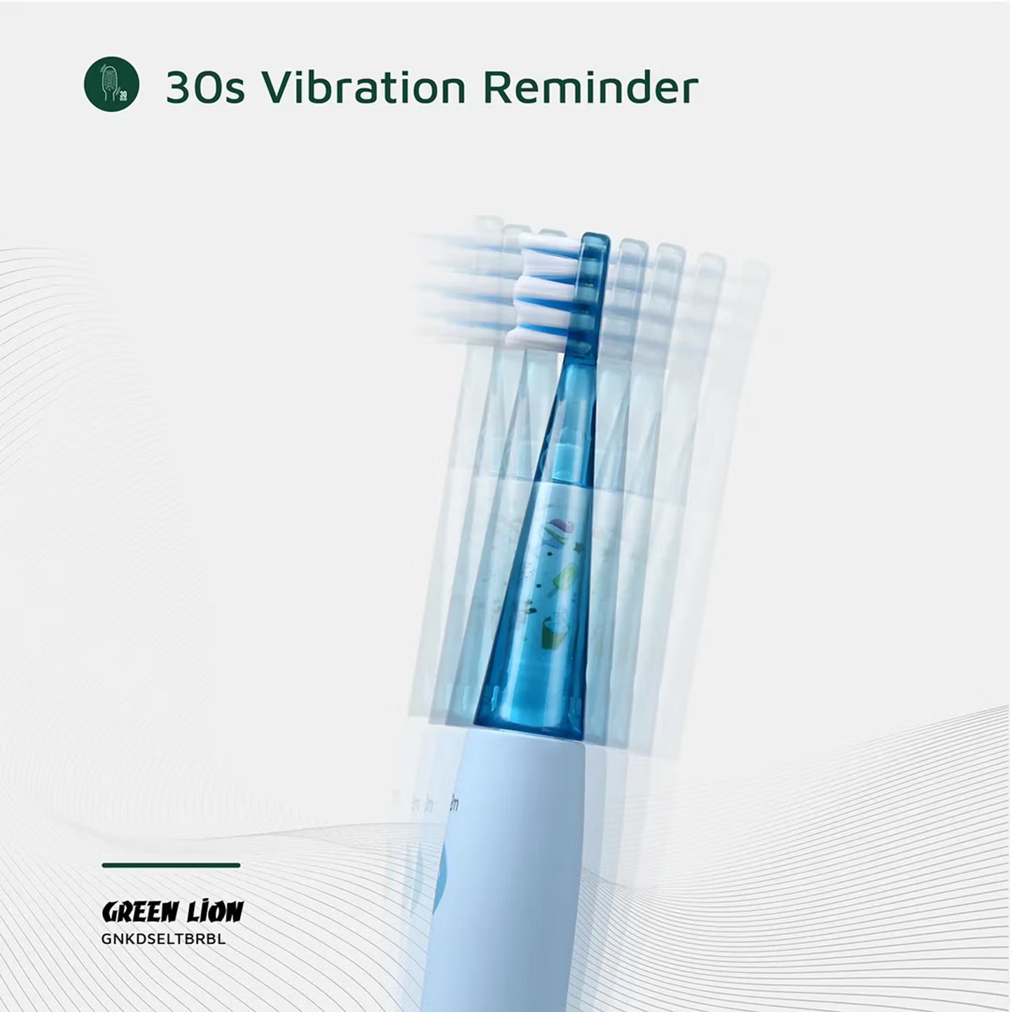 Green Lion Kids Electric Toothbrush Blue - فرشاة اسنان كهربائية للاطفال من كرين ازرق