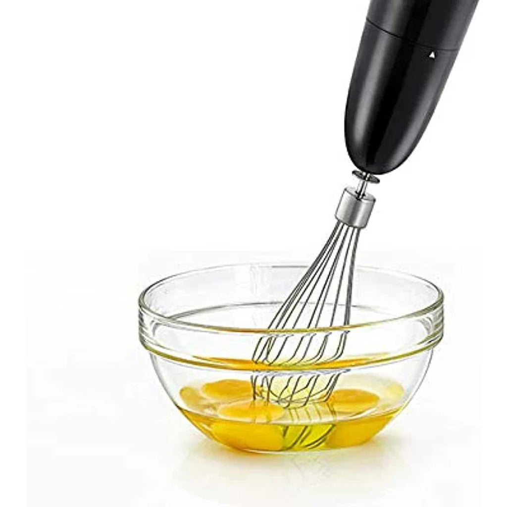 Black&Decker HB600-B5 Hand blender 3IN1 600W black - خلاط يدوي 600 واط مع وعاء تقطيع وشفرات فولاذية 3 في 1 من بلاك اند ديكر