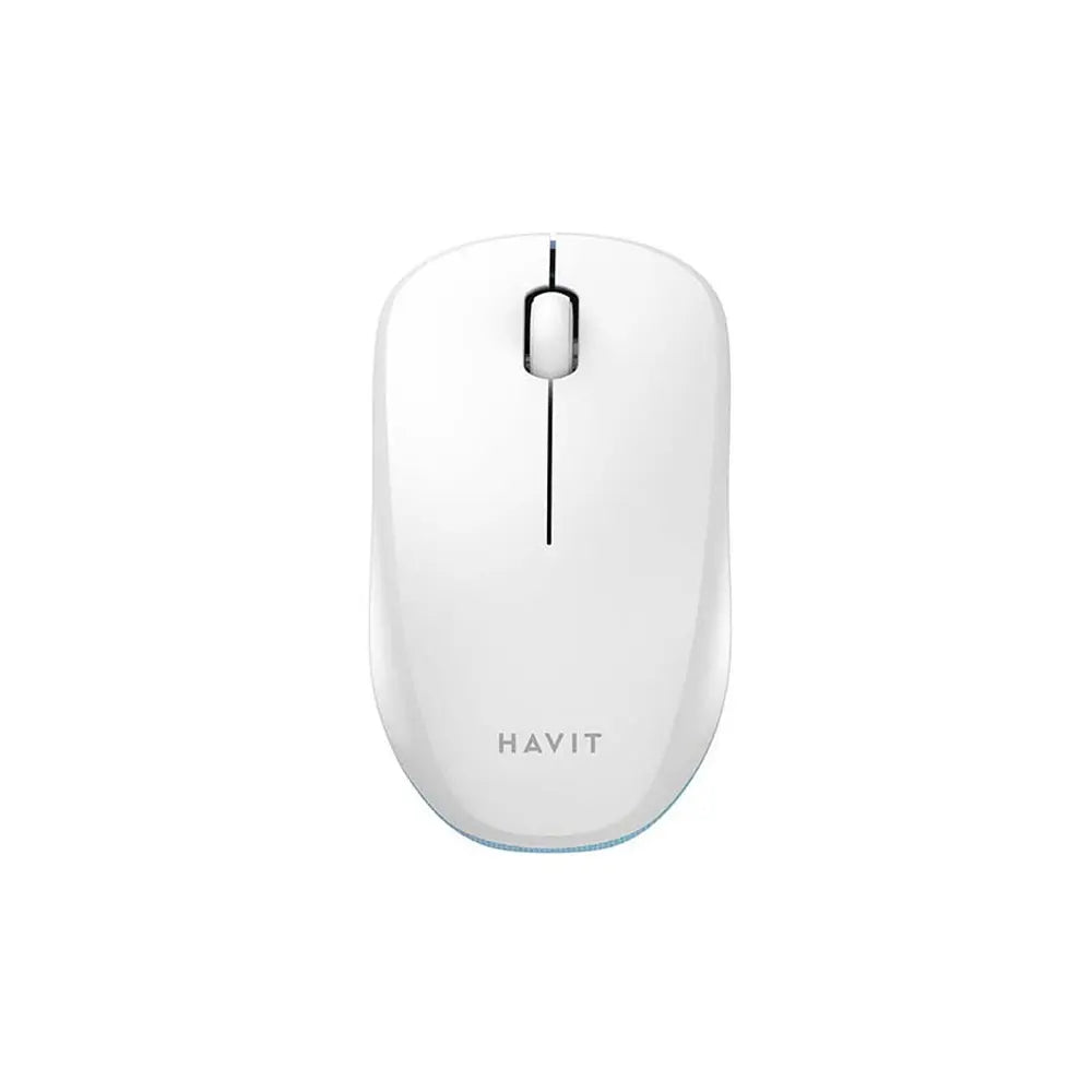 Havit MS66GT 2.4Ghz Wireless Mouse White + Blue - ماوس لاسلكي من هافيت