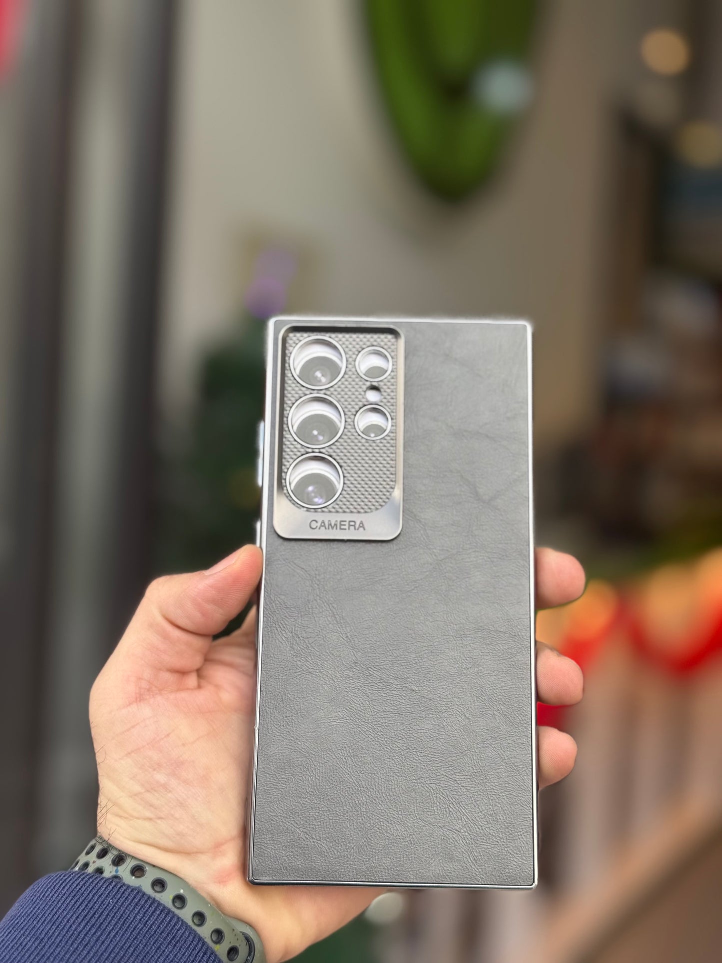 LY42 CASE FOR SAMSUNG S24 ULTRA GRAY- كفر جلد