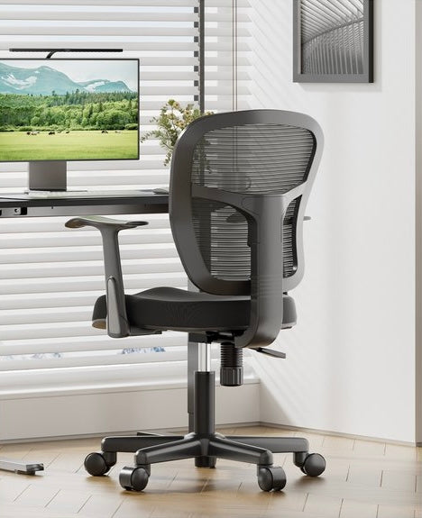 Y2 Ergonomic Chair black - كرسي كمبيوتر مريح بتصميم هندسي لدعم الظهر لون اسود