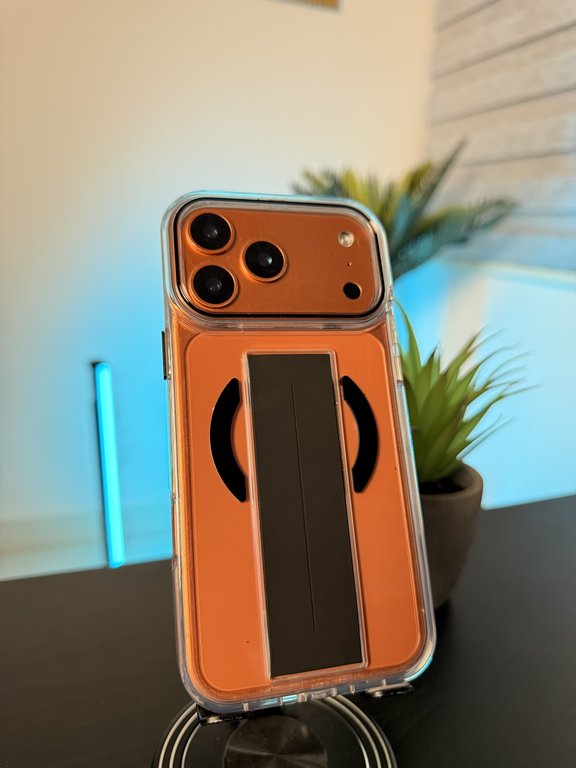 Magsafe Case For iPhone 17 Pro Max Black- كفر ماك سيف مع مسكة للايفون 17 برو ماكس