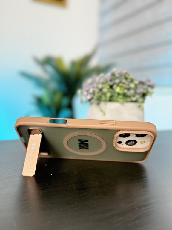 MOSINKA CASE FOR IPHONE 16 PRO MAX BROWN - كفر ايفون 16 برو ماكس مع ستاند جوزي