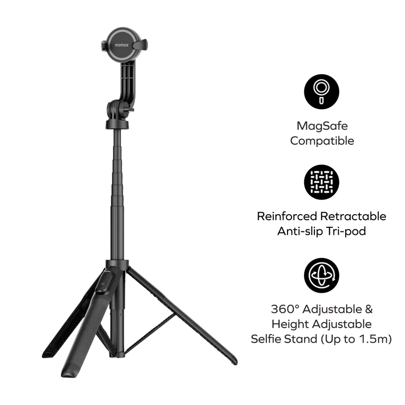 Momax Snap Pole Magnetic Selfie Stick - عصا سيلفي سناب بول المغناطيسية من موماكس