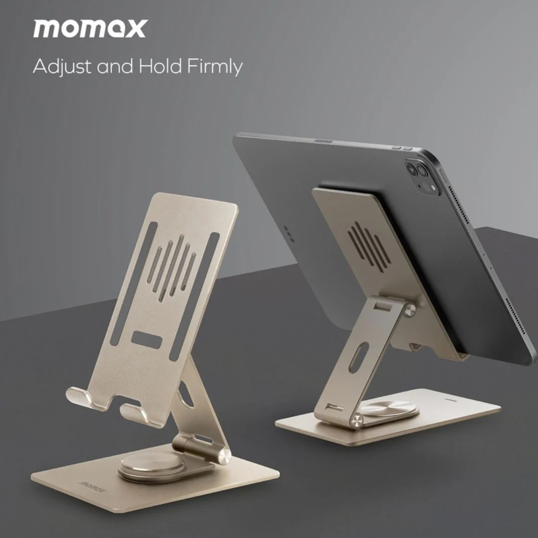 Momax Fold Stand Rotatable Phone Tablet Stand (Titanium)