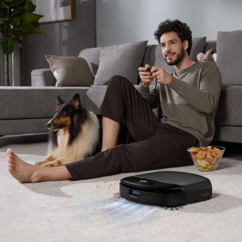 Anker Eufy Robot Vacuum Omni S1 Pro Black - روبوت التنظيف اومني اس 1 برو كنس ومسح 8000 باسكال من انكر اسود