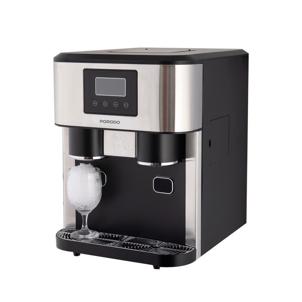 Porodo 3in1 Ice Maker with Crusher and Cold Water Dispenser - ماكنة صنع الثلج 3 في 1 مع كسارة وموزع مياه باردة من بورودو