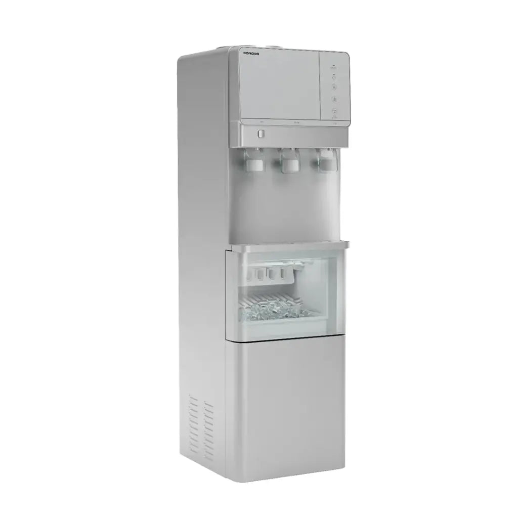 Porodo Lifestyle Water Dispenser and Ice Maker Silver - براد مياه وصانع ثلج من بورودو فضي
