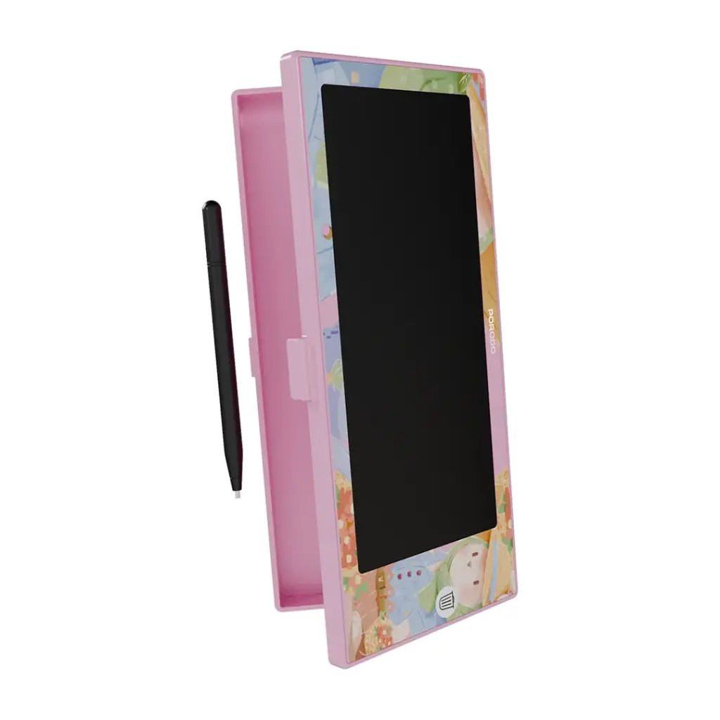Porodo Kids 7-Inch LCD Monochrome Writing Tablet Pink - لوح كتابة ورسم للاطفال من بورودو وردي