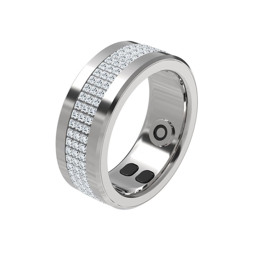 Porodo Smart Wearable Lady Ring Size 8 Silver – خاتم ذكي مع وظيفة اللمس للسيدات مقاس 8 من بورودو فضي