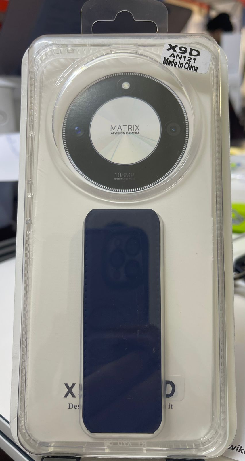 CLEAR CASE FOR HONOR X9DBLUE - كفر هونر اكس 9 شفاف مع مسكة ازرق