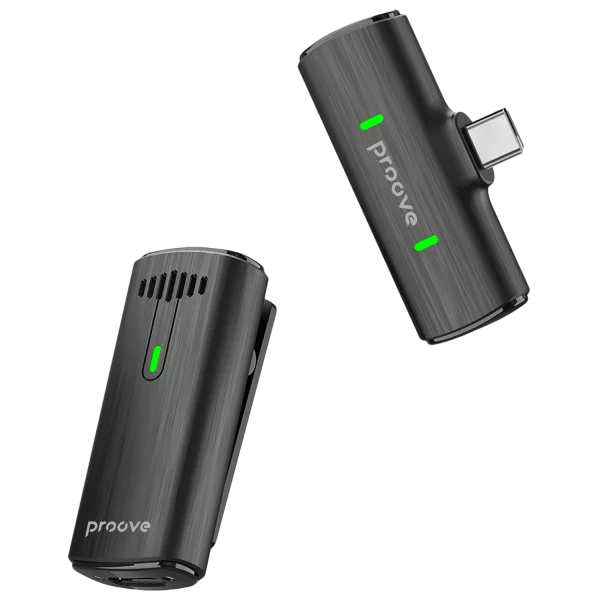 Proove Wireless Microphone Demo Type-C black - نك مايك لاسلكي بمنفذ تايب سي من بروف
