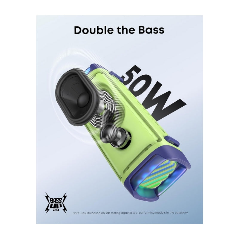 Anker Soundcore Boom 3i Portable Speaker Green - سبيكر محمول 50 واط مقاوم للماء والملح من انكر اخضر