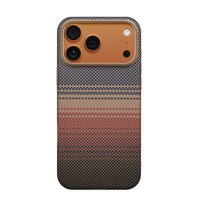 PITAKA SUNSET MOONRISE ARAMID ULTRA GUARD CASE FOR IPHONE 17 PRO MAX SUNSET - كفر ايفون 17 برو ماكس ماك سيف من بيتاكا بتصميم الغروب