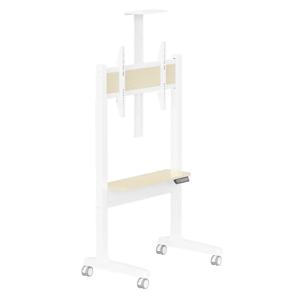 Powerology Electric TV Desk Recliner Adjustable Stand White - ستاند تلفزيون كهربائي قابل للتعديل من باورولوجي ابيض